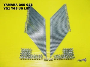 YAMAHA G6S G7S YG1 YG5 UG L5T  FRONT & REAR SPOKE SET 72 Pcs. SILVER   [mi5308] - Picture 1 of 7