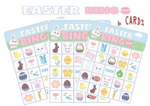 Easter Bingo 6 Cards Game: 2023 Safe Bingo Digital PDF High Quality Files 