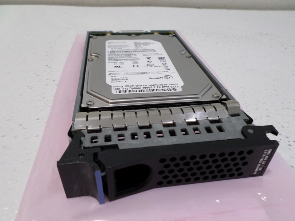 IBM 400GB 7200 RPM SATA HDD Hard Drive w/ Tray 39M0178 9BA385-176 - Image 1 of 4