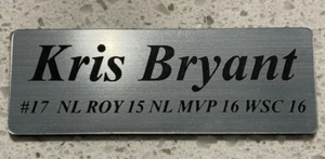 Kris Bryant Autogramm Typenschild für einen Baseball Display Protector - Bild 1 von 6