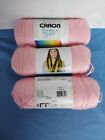 Caron Simply Soft 100% Acrylic Yarn Soft Pink #9719 3 Skeins 6Oz 315Yrds Each