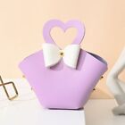 PU Leather Handbag Ribbon Bow Wedding Packing Creativity Candy Bag