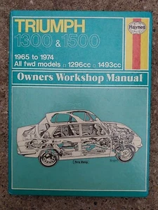 TRIUMPH 1300 & 1500 fwd 1965 To 1974 Haynes Workshop Manual No - 054. Good con - Picture 1 of 6