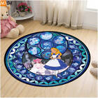 Alice in Wonderland Round Floor Rug Bedroom Carpets Doormat Non-slip Mats Gift