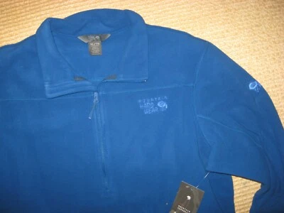 NUEVO CON ETIQUETAS*JERSEY HOMBRE MOUNTAIN HARDWEAR 1/4 CREMALLERA*FLEECE*AZUL* HOMBRE XL Foto 1 de 4