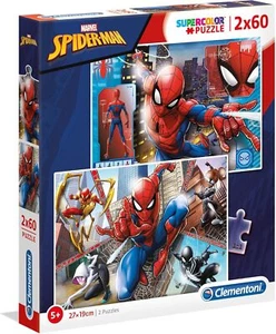Clementoni - 21608 - Supercolur Puzzle for children - Spiderman - 2 x 60 Pieces - Picture 1 of 3