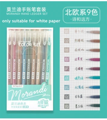 Morandi Colors Gel Ink Markers Pen Highlighter Journal Drawing School Supplies - Image 1 of 4