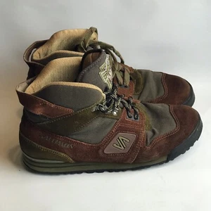 Vtg 80s Salomon Suede Hiking Boots Gorpcore Size 12.5 RARE ( Read Description) - Picture 1 of 11