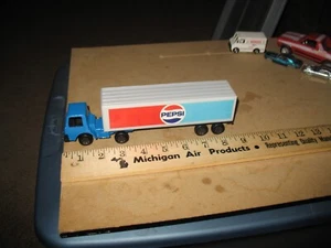 VINTAGE 1970 TOOTSIE TOY PEPSI SEMI TRUCK & TRAILER VERY NICE CONDITION - Picture 1 of 9