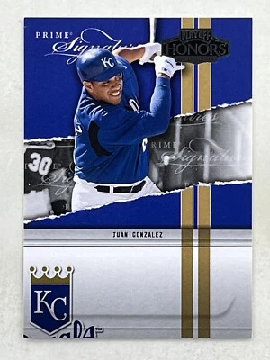 Juan Gonzalez 2004 Playoff Honors Prime Signatures /2500 #PS-22 MLB Royals Card - Image 1 of 2