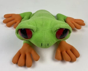 Peluche de colección The Petting Zoo rana verde 1994 realista 12" - Imagen 1 de 14