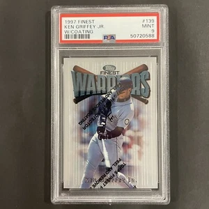 1997 Topps Finest - KEN GRIFFEY JR. Warriors Uncommon - Graded PSA 9 - w coating - Picture 1 of 3