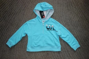 Under Armour Girls Aqua Hoodie - Size YXS/TP/EP - NWT - Picture 1 of 3