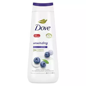 Dove Moisturizing Gentle Body Wash All Skin Type, Blueberry & Moon Milk, 20 oz - Picture 1 of 4
