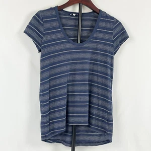 Splendid USA Made Navy Blue Striped V-Neck T-Shirt Small Modal Casual Chic S - Bild 1 von 13