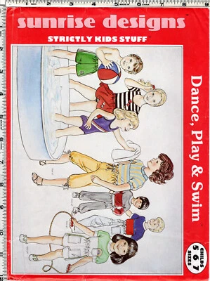 "Dance, Play & Swim" ©1983 Sunrise Designs Master Sewing Pattern C161 Size 5-6-7 - Image 1 of 4