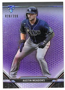 2021 Topps Triple Threads Austin Meadows 20/299 amethyst parallel card Rays - Picture 1 of 1
