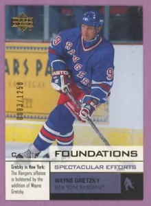 2002 02-03 UD FOUNDATIONS RANGERS WAYNE GRETZKY #106 #'d 0003/1250 - Foto 1 di 1