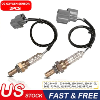 Juego (2) sensores de oxígeno O2 aguas arriba y aguas abajo para Honda CR-V LX 1997-2001 2,0 L Foto 1 de 4