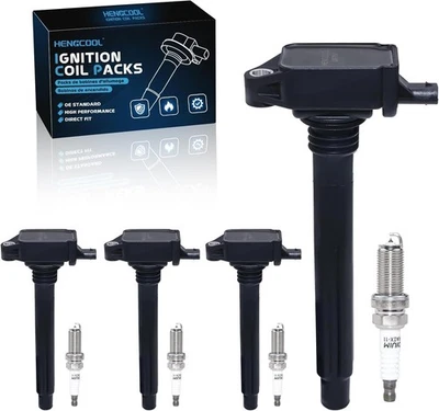 Paquete de bobinas de encendido y bujías de iridio compatibles para Jeep Cherokee 2014-... Foto 1 de 4