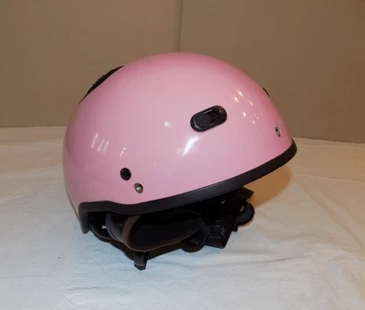 Medio casco de motocicleta CALIBER DOT para mujer XSmall rosa brillante adulto Foto 1 de 4