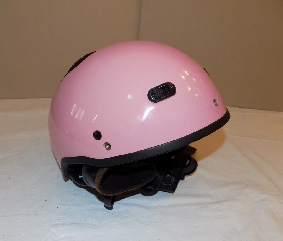 Medio casco de motocicleta CALIBER DOT para mujer XSmall rosa brillante adulto Foto 1 de 4