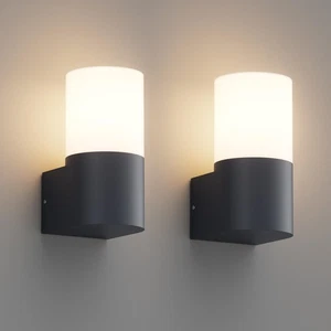 Klighten 2 Wall Sconce E27 Indoor/Outdoor Anthracite Wall Lamp - Picture 1 of 24