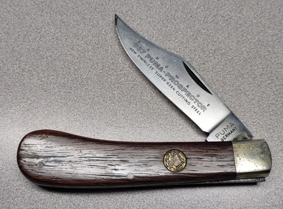 Cuchillo Plegable PUMA Hecho a Mano 667 Prospector-Hecho en Alemania-1981-VHTF-XLNT Forma Foto 1 de 4