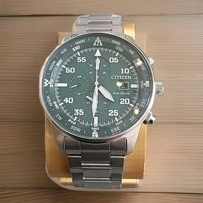 Citizen Eco-Drive Chronograph Men's Aviator Watch B-612 A17hko1 New Working - Image 1 of 4