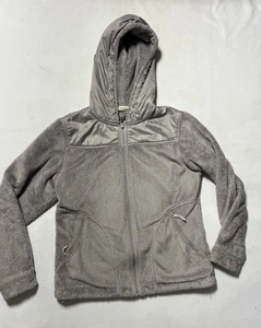 NORTH FACE Women's Oso Hooded Fleece gray Zip Up Jacket SZ MEDIUM - Picture 1 of 11