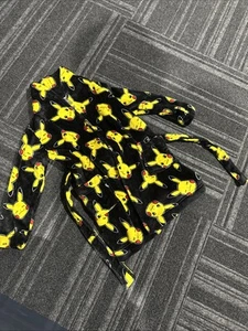 Pokémon Bathrobe Boys Size 4/5  Pikachu, Black, Yellow, And Red - Picture 1 of 4