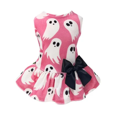 FITWARM HALLOWEEN GHOST DOG DRESS - PINK - LARGE - NWOT - Image 1 of 4