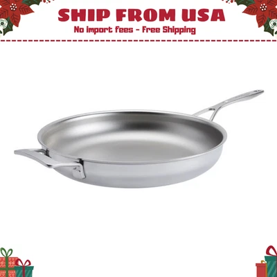 Demeyere Industry 5 Nanotouch 12.5-inch, 18/10 Stainless Steel, Frying Pan