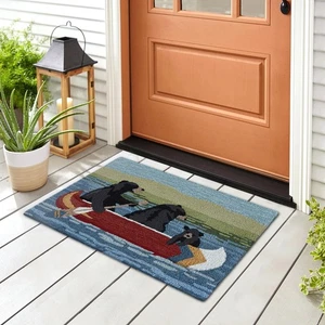 Frontporch Hand-Tufted Indoor/Outdoor Easy Care Area Rug Rug-Transitional, Wh... - Picture 1 of 8