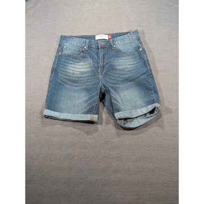 Pantalones Cortos de Jean Hudson & Barrow NYC Para Hombres Ajustados Elastizados Talla 30 Azul Puños Foto 1 de 4