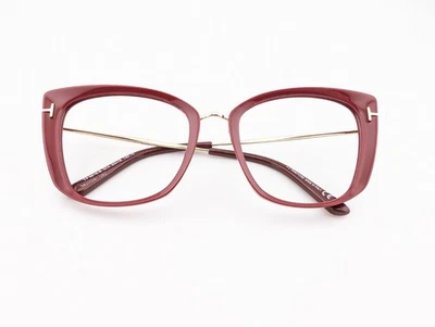 *Novo* Óculos Tom Ford, Apenas Armações, TF5816-B 074 Vermelho, 53-18-140, Itália - Imagem 1 de 4