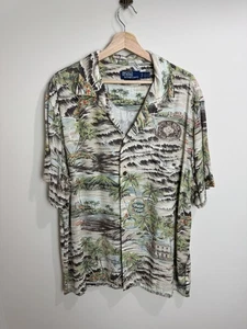 Polo Ralph Lauren Camp Shirt Mens Size XL Havana Playa Beach Natural Holiday - Picture 1 of 9