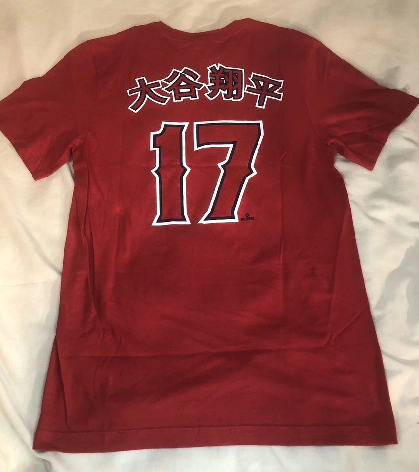 Nike SHOHEI OHTANI Angels Kanji #17 Jersey T-Shirt Tee Japanese Logos Medium