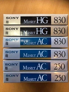 Sony beta Haute Qualité & Standard Vidéo Bande 6 Pièces De non-Ouvert & - Photo 1/2