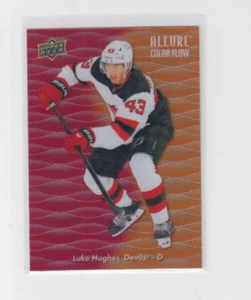 23/24 UD Allure New Jersey Devils Luke Hughes Red-Orange RC card #CF-28 - Bild 1 von 2