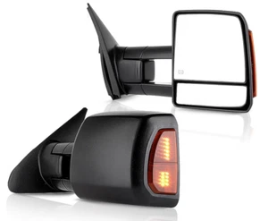 Heated Power Towing Mirrors Pair for 07-14 Toyota Tundra - Left & Right Black - Picture 1 of 5