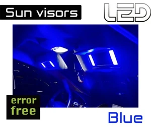 Für Opel Signum - 4 Birnen LED BLAU Beleuchtung Höflichkeitsspiegel Sonnenblenden - Bild 1 von 1