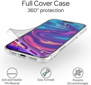 New iPhone 13 Pro Shockproof Silicone Clear Case All Round Cover