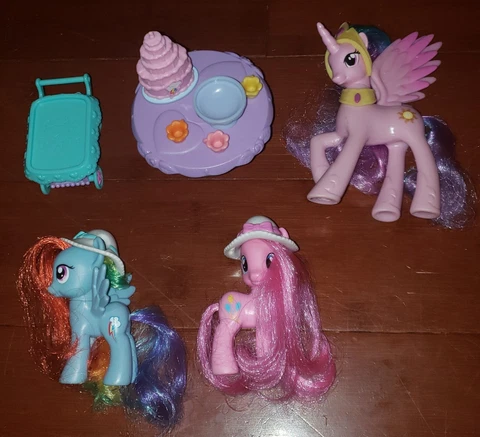 My Little Pony Princess Celestia Teatime Brushable G4 Figure Set MLP FIM Cover
