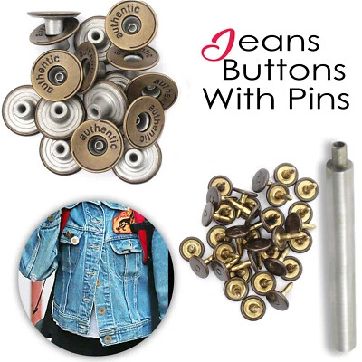20mm Bronze Jeans Knöpfe Hand-Werkzeug Messing Snap Verbindungen für 10 – 100pcs - Bild 1 von 4