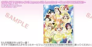 LOVE LIVE Aqours 5th NEXT SPARKLING Tour Poster japanese idol - Picture 1 of 3