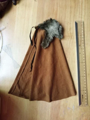 N3-1-5 1/6 Scale Ancient Soldier Roman General Cloak Model W Fur Collar for 12"  - Image 1 of 3