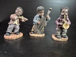 Lote de 3 estatuillas afroamericanas - Instrumentos para tocar para niños - Imagen 1 de 2