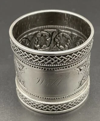 Большая монета серебряная салфетка кольцо имя гравировка «Will» преследовал украшения 61,2 грамма - Изображение 1 из 4