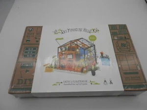 Robotime DIY Miniature House Kit (DG104) Cathy's Flower House - Greenhouse New - Picture 1 of 5
